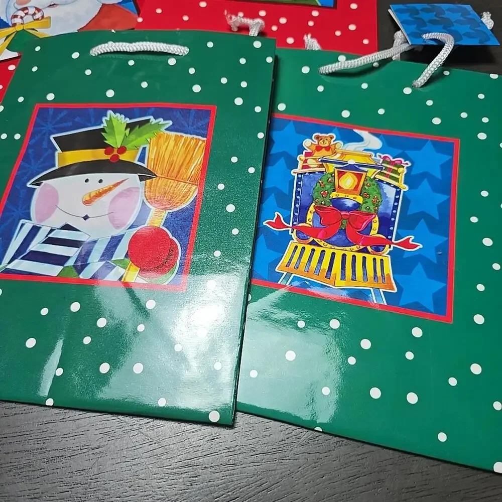 Lof of 8 Christmas Gift Bags for Presents